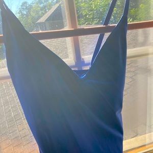 Aerie strappy back bright blue v neck one piece, removable cups